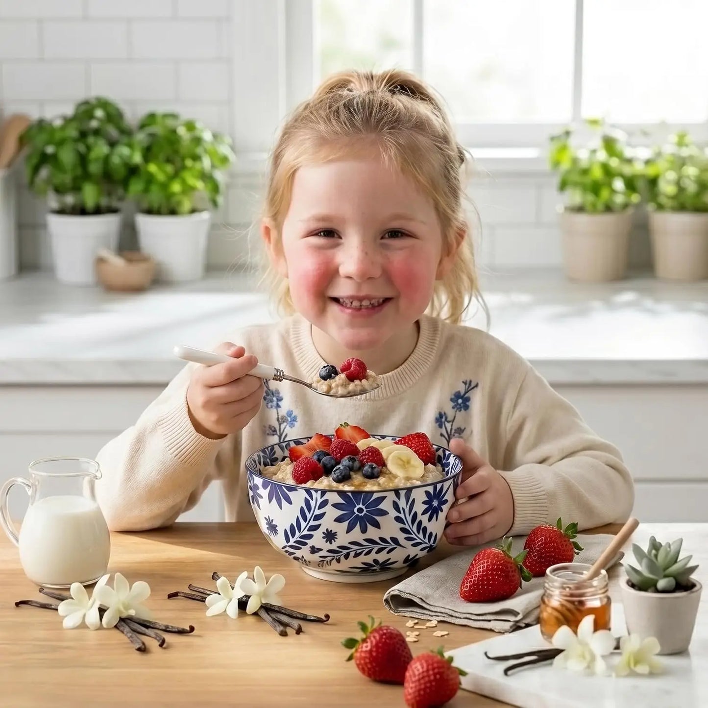 Cereal Bowls, 28 Ounce Ceramic Soup Bowls Set of 6,
