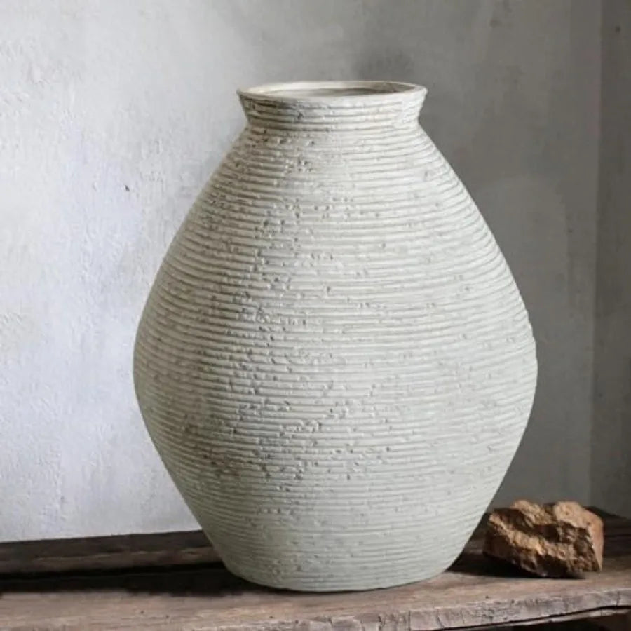 Large Vintage Ceramic Vase, Rustic Pottery