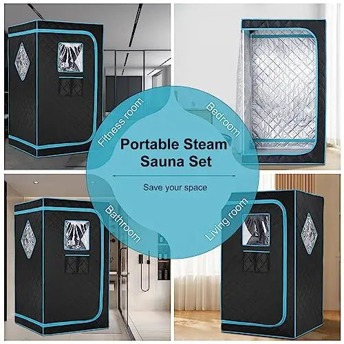 Portable Steam Sauna with 1500W 4L Steamer