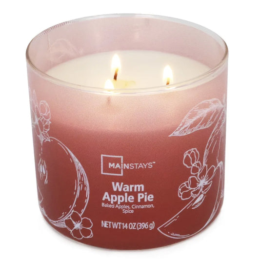 Warm Apple Pie Scented Triple Wick Ombre Jar Candle