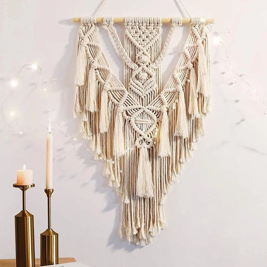 Macrame Wall Hanging Tapestry With Tassel,