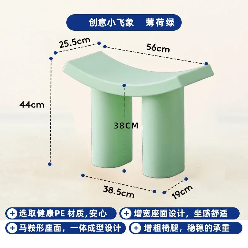 Plastic Nordic Stools  Pouf