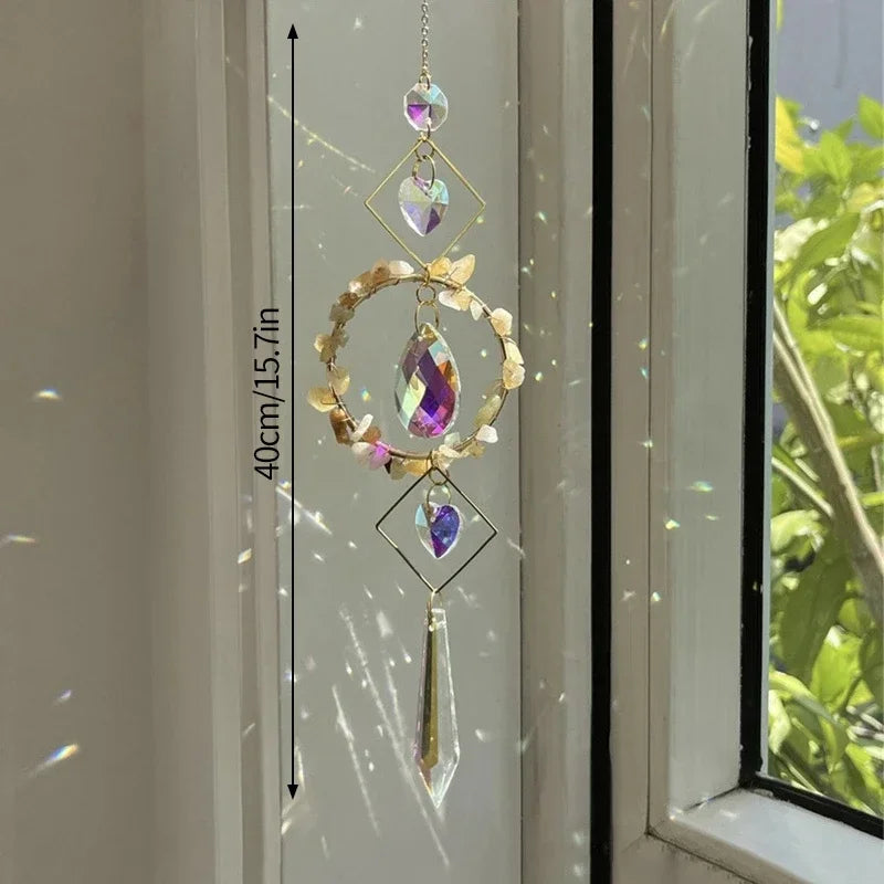 40cm Crystal Wind Chimes Prism Sun Catcher