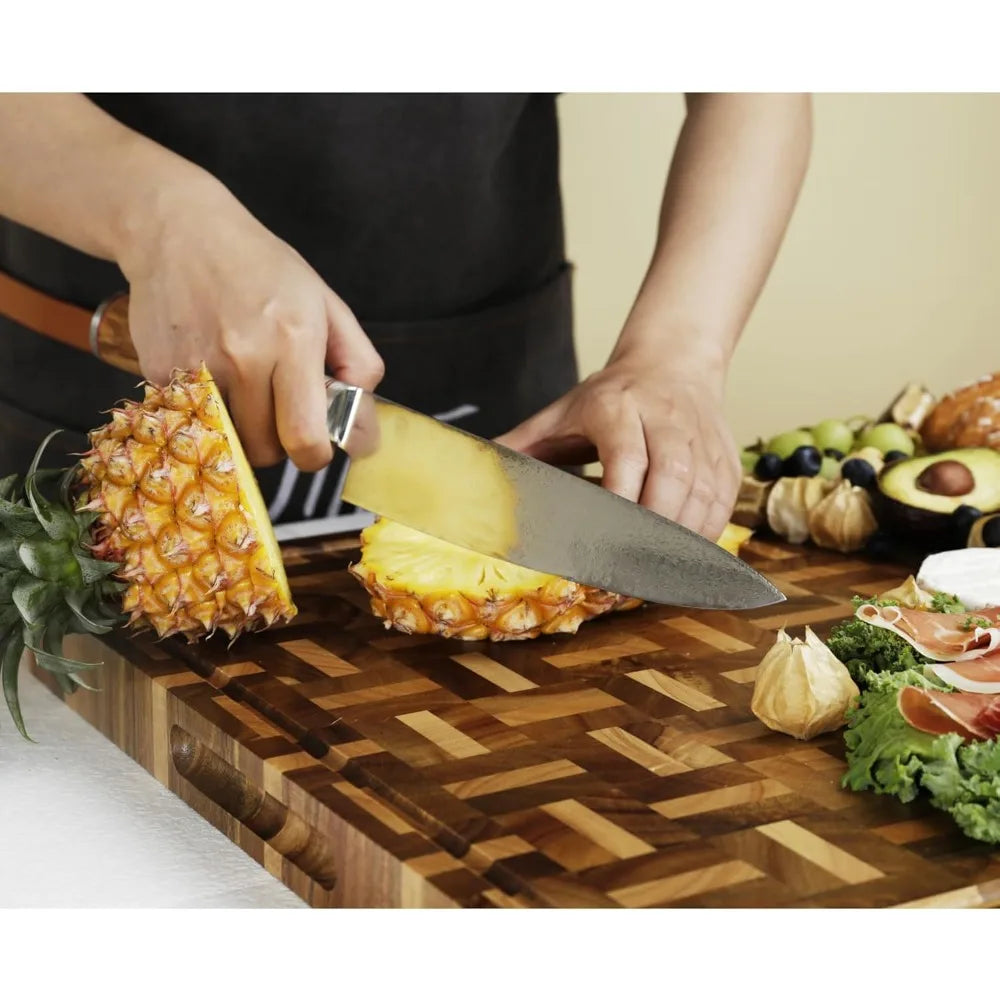 Cutting Board XXL Large  Acacia Wood Mixed With Oak - 24x18x1.5 Inch -