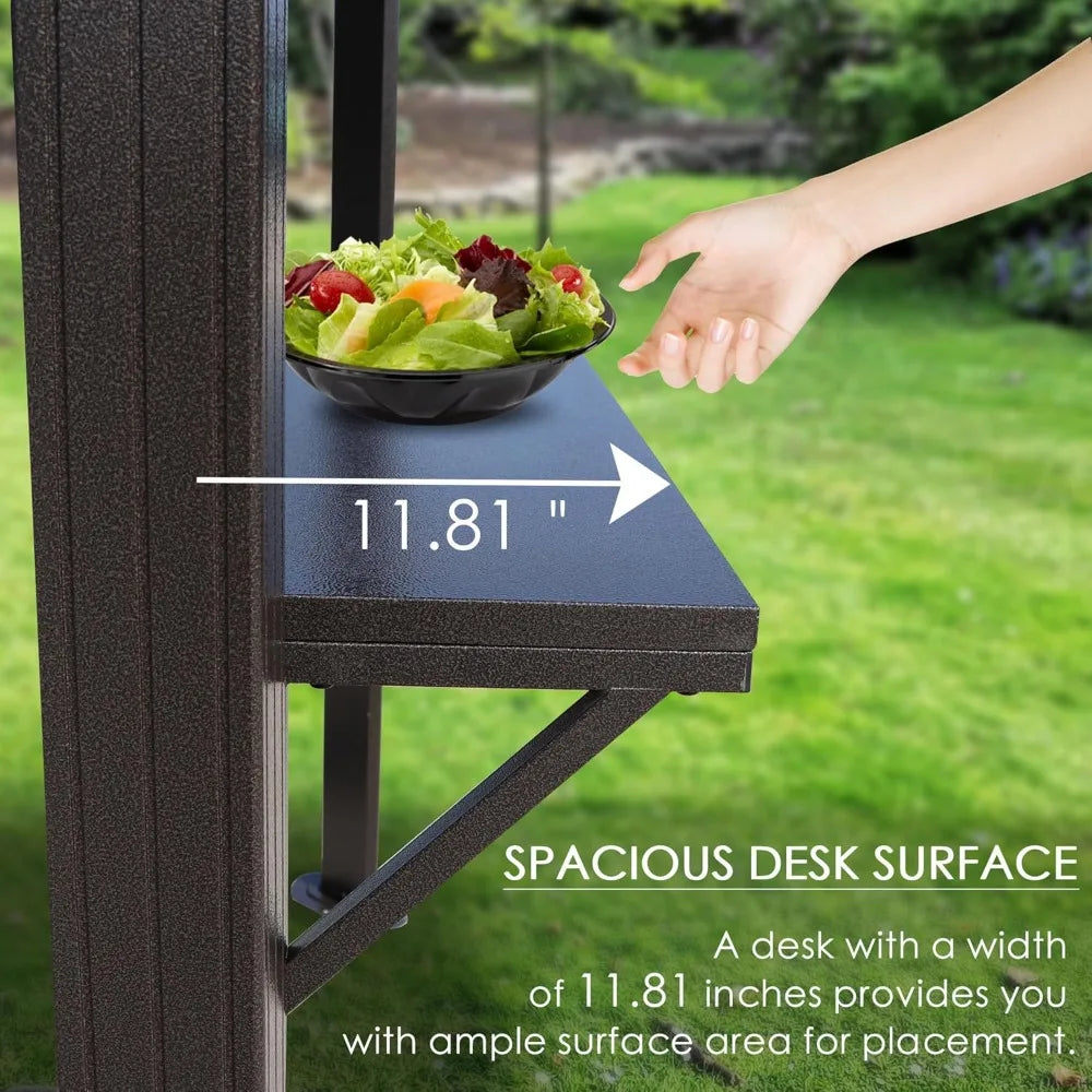 6’ x 8’ BBQ Hardtop Grill Gazebo,  Double Galvanized Metal Roof