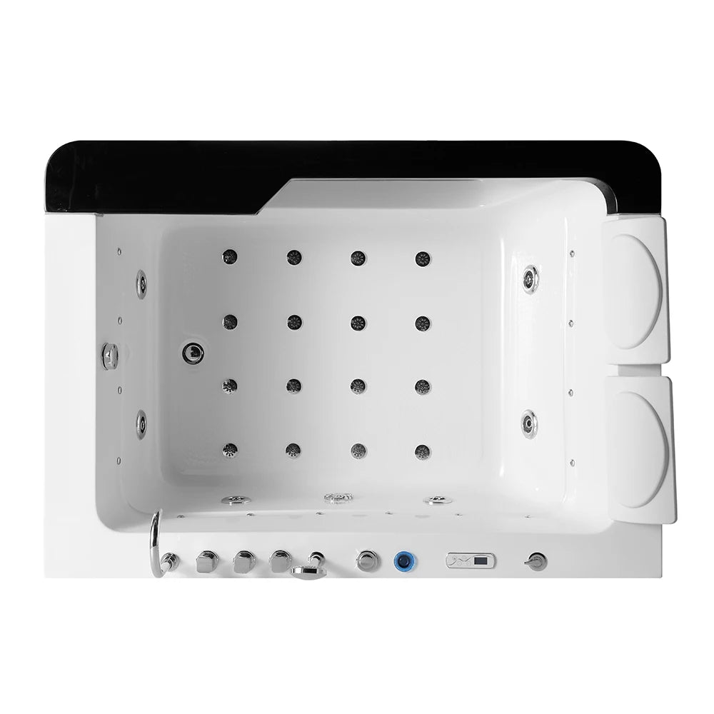 Waterfall Spa Hot Tub 2 Person Free Standing Acrylic Jacuzzie Whirlpools Tub