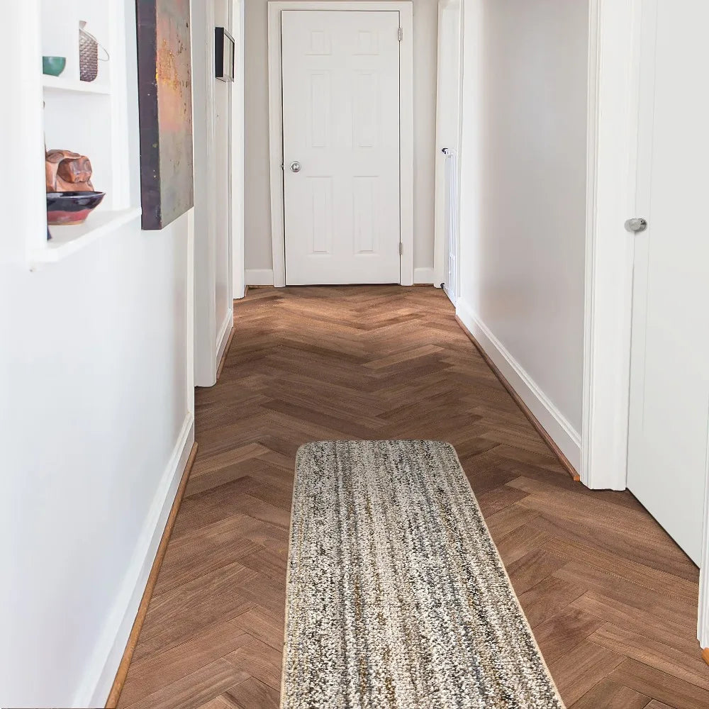 Polypropylene Assorted Earth Tones Indoor Area Rug, 20" x 54"