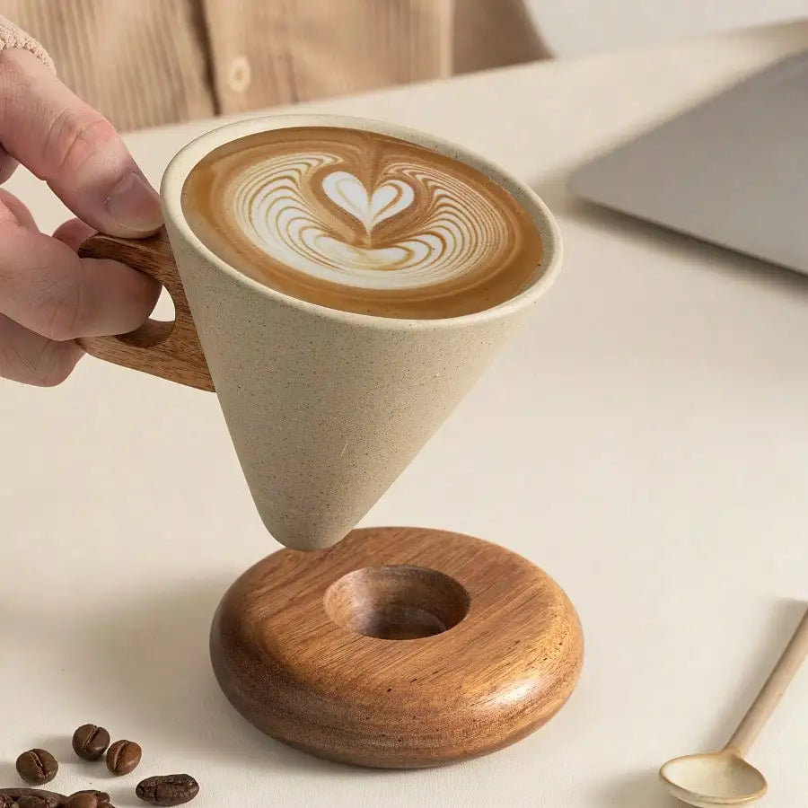 Retro Ceramic Coffee Cup, High-End Cup And Saucer Set