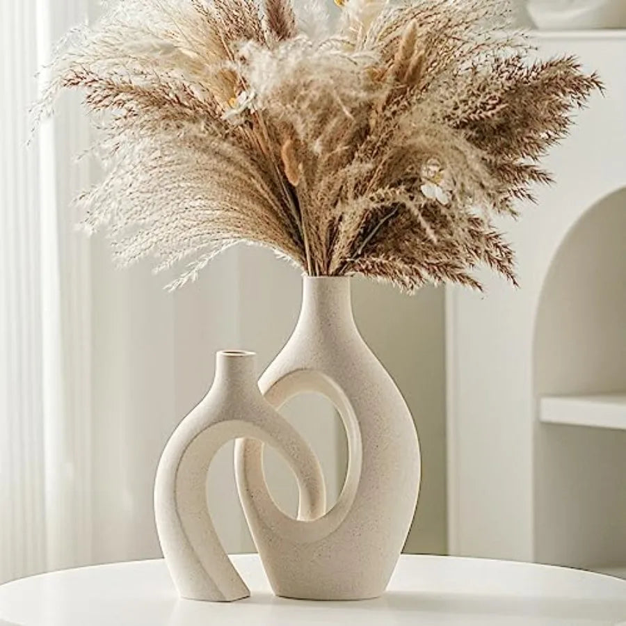 Snuggle Hollow Ceramic Vase Set of 2,