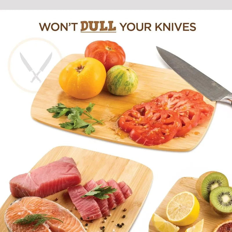 3 Piece Reversible Wood Cutting Boards