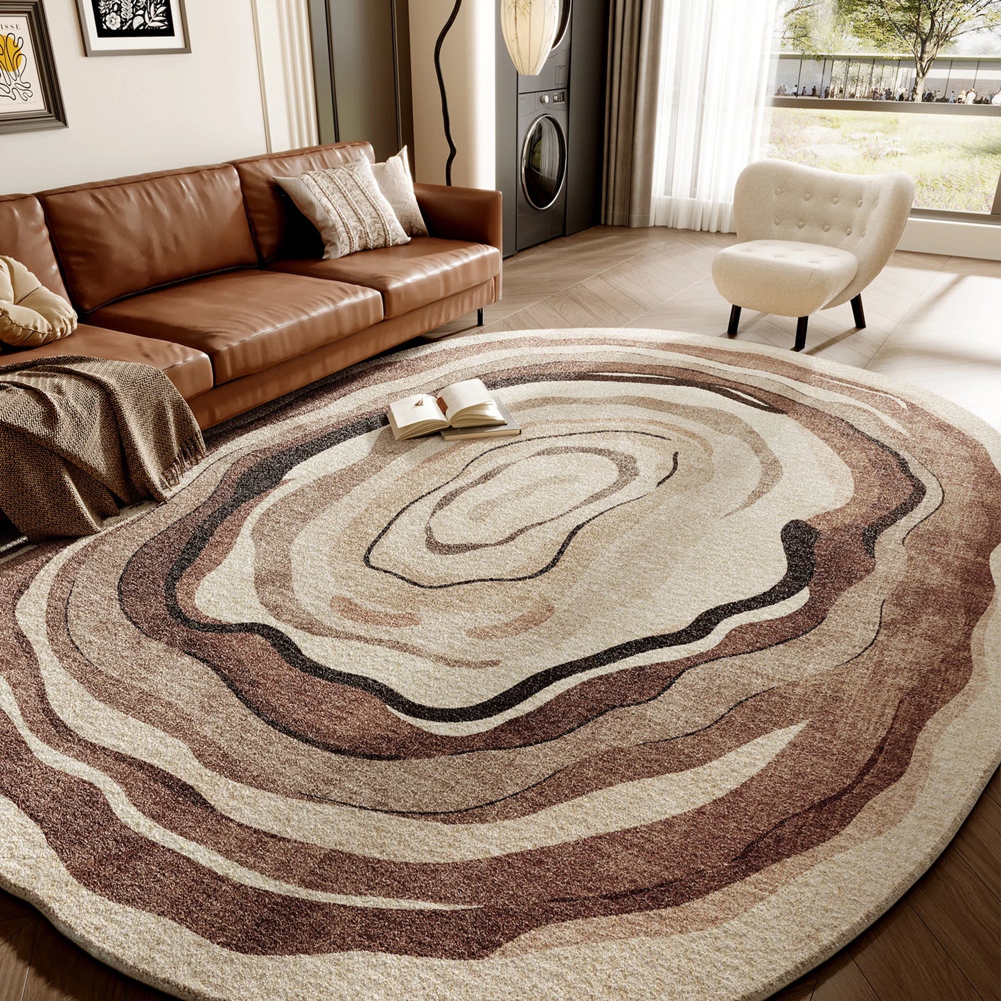Irregular Shapes Rugs Thick Anti-slip Fluffy