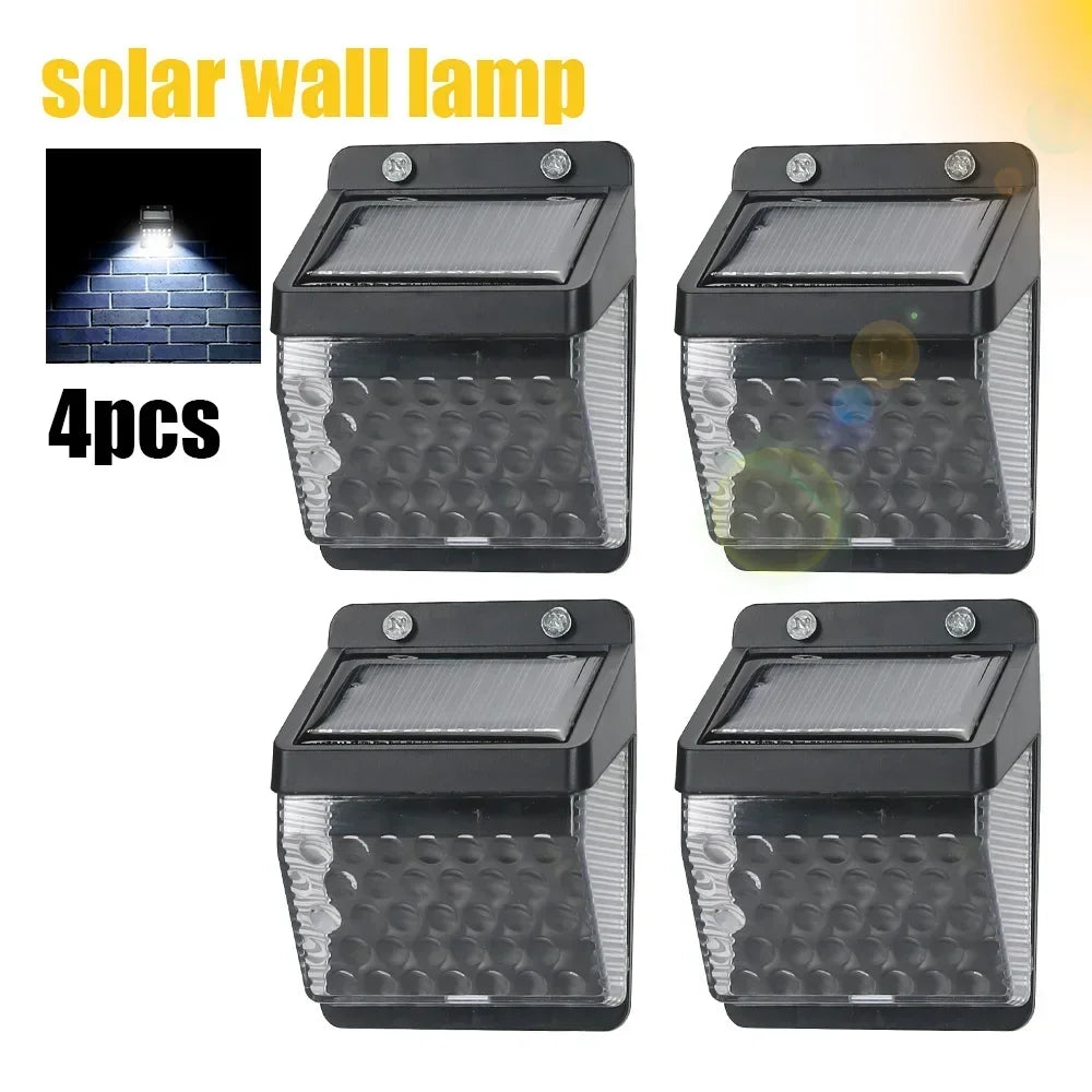 Solar Outdoor LED Wall Light Waterproof Steps Garden Wall Light