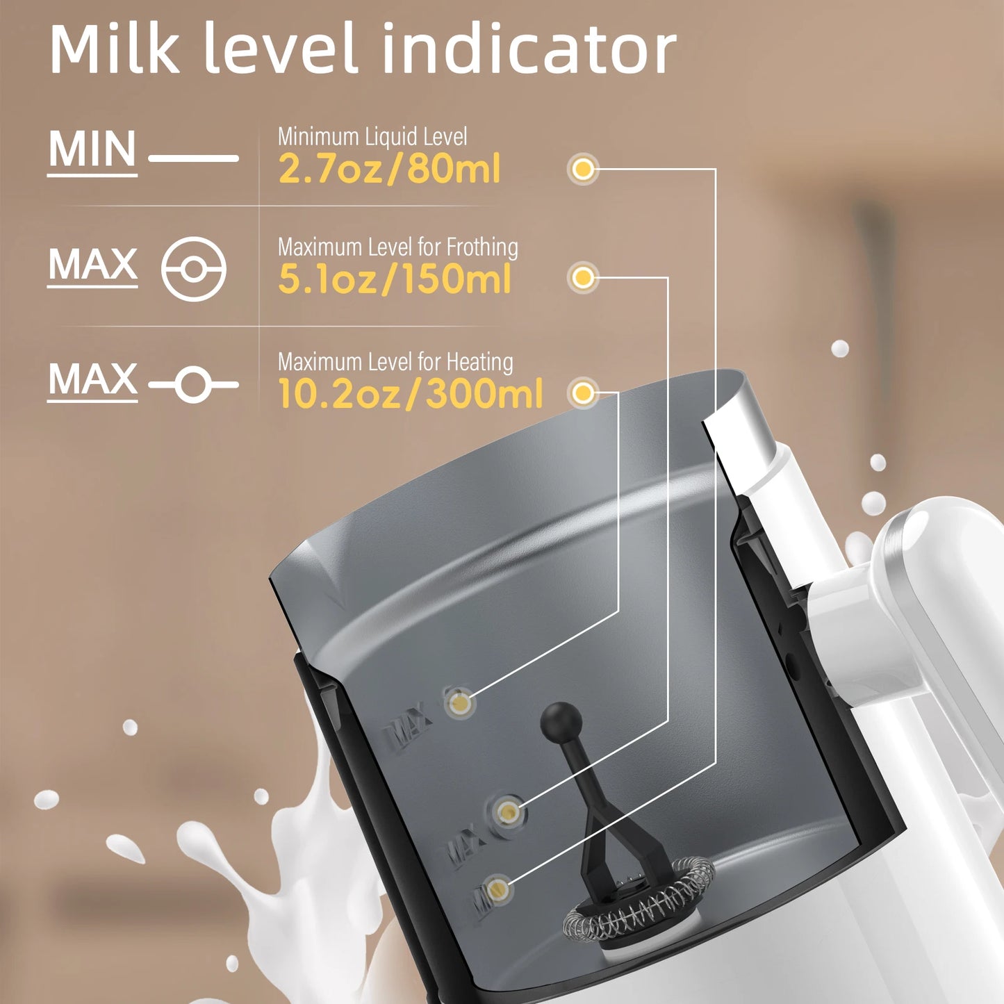 BioloMix,4 in 1 Automatic Hot and Cold Milk Frother