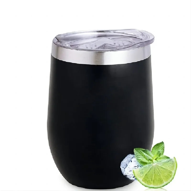 12oz Wine Tumbler with lid, Stainless Steel Travel Mugs