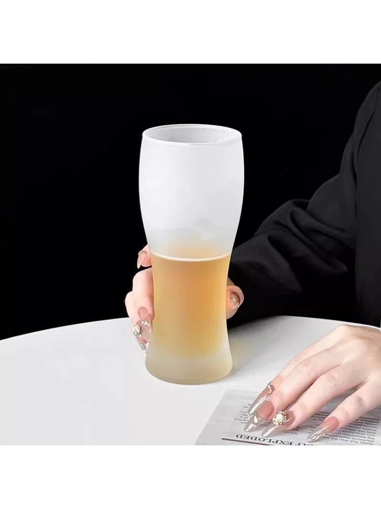 Creative Large Capacity Glass Beer Mug Frosted