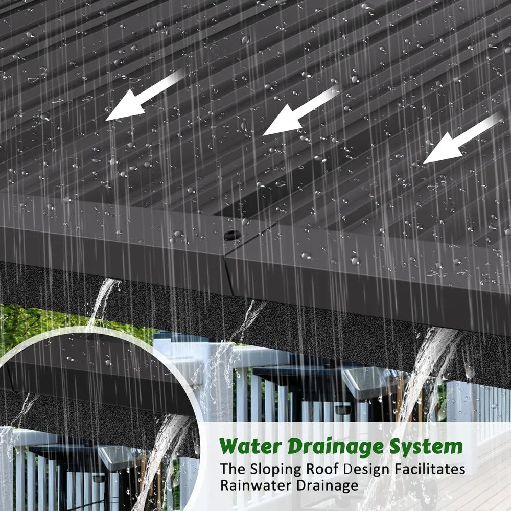 10'x 14' Gazebo, with Metal Frame,  Heavy Duty Awnings