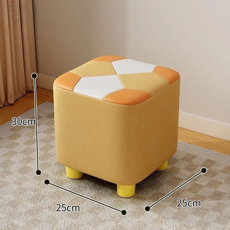 Wooden Waterproof Square Stools Colorful Creative Design