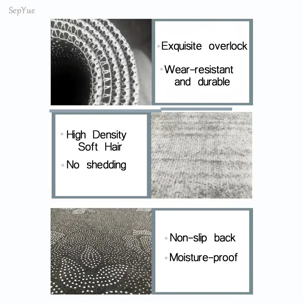 Non-slip Kitchen Mat Long Rugs Crystal Velvet Carpet