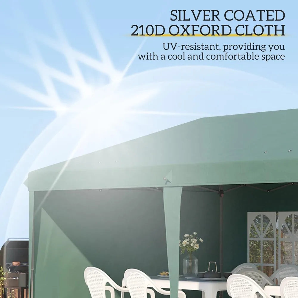 10' x 20' Pop Up Canopy Tent with 4 Sidewalls, Heavy Duty