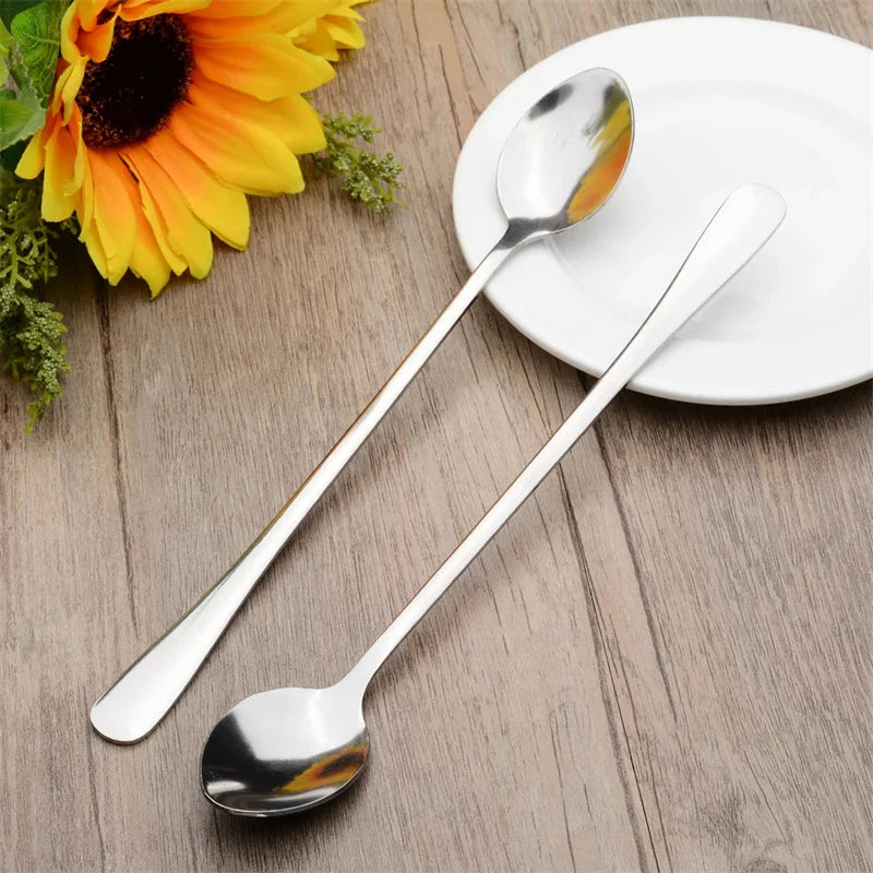 Long Handled Stainless Steel Coffee Spoon, Dessert, Tea