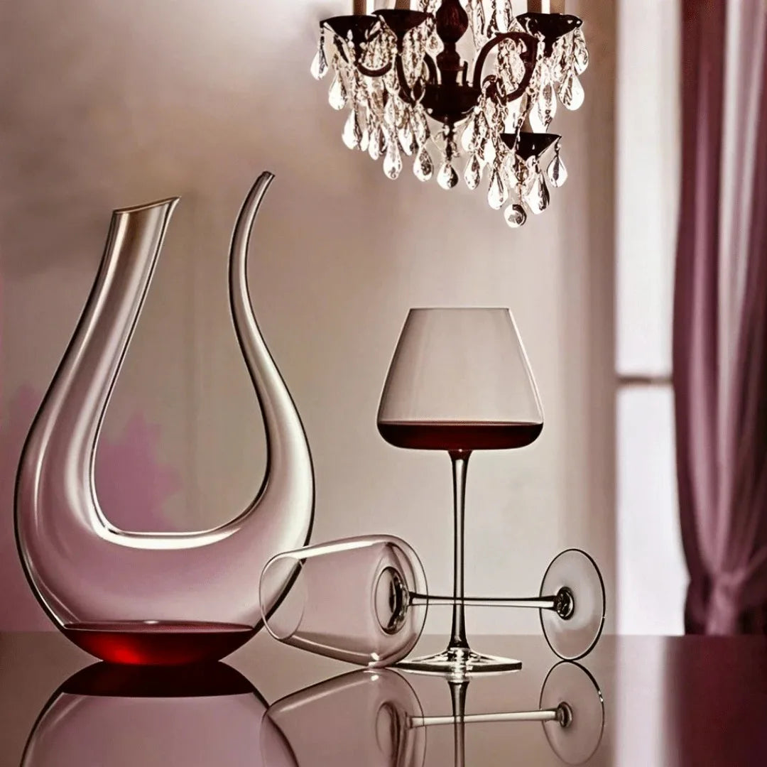 Transparent lead-free crystal wine glass set,