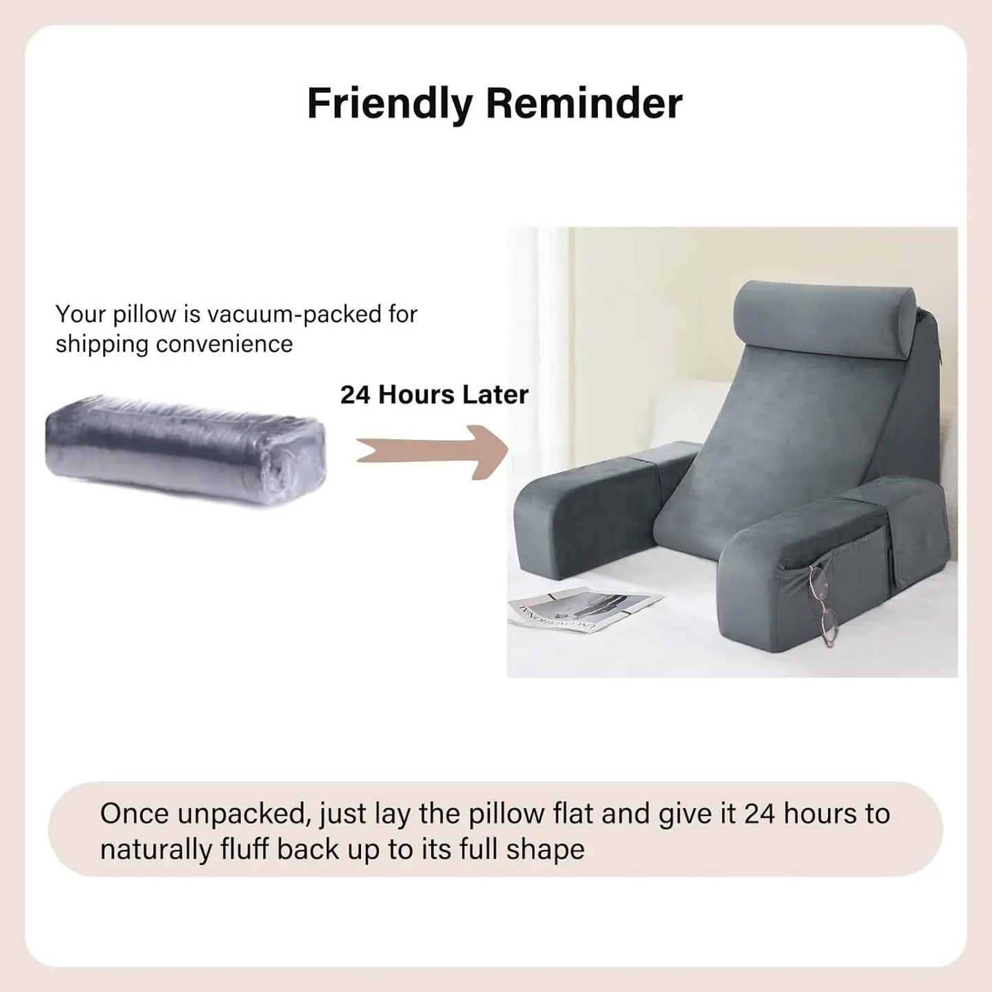 Bedrest Back Pillow for Reclining/Gaming/Resting/Watching TV,