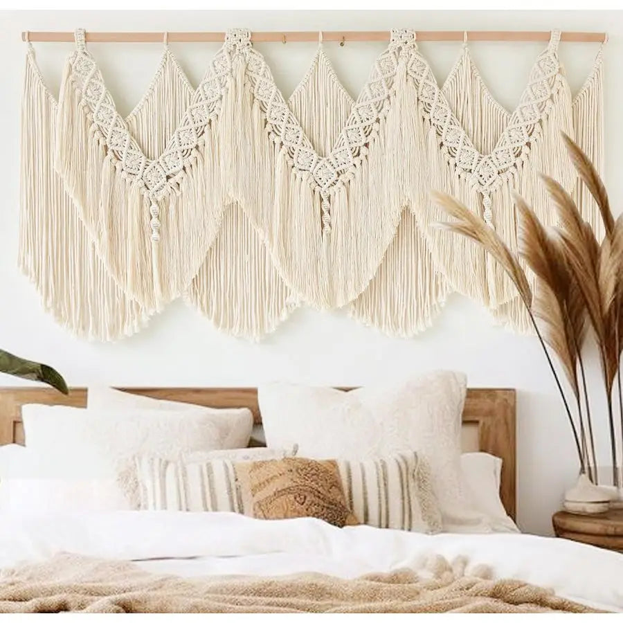 Macrame Wall Hanging Wall Decor Handmade Tassel Knotting