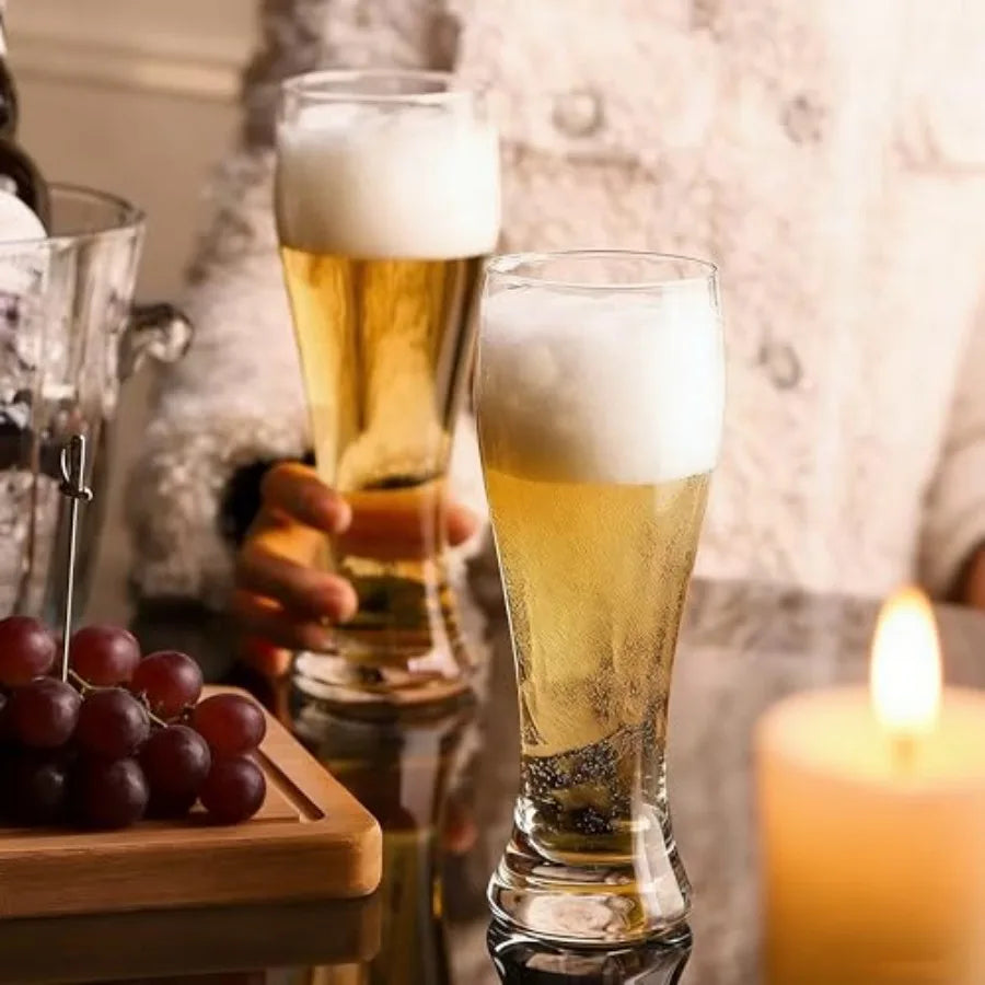 Beer Glasses 18 oz Pilsner Beer Pint Glasses Set of 4