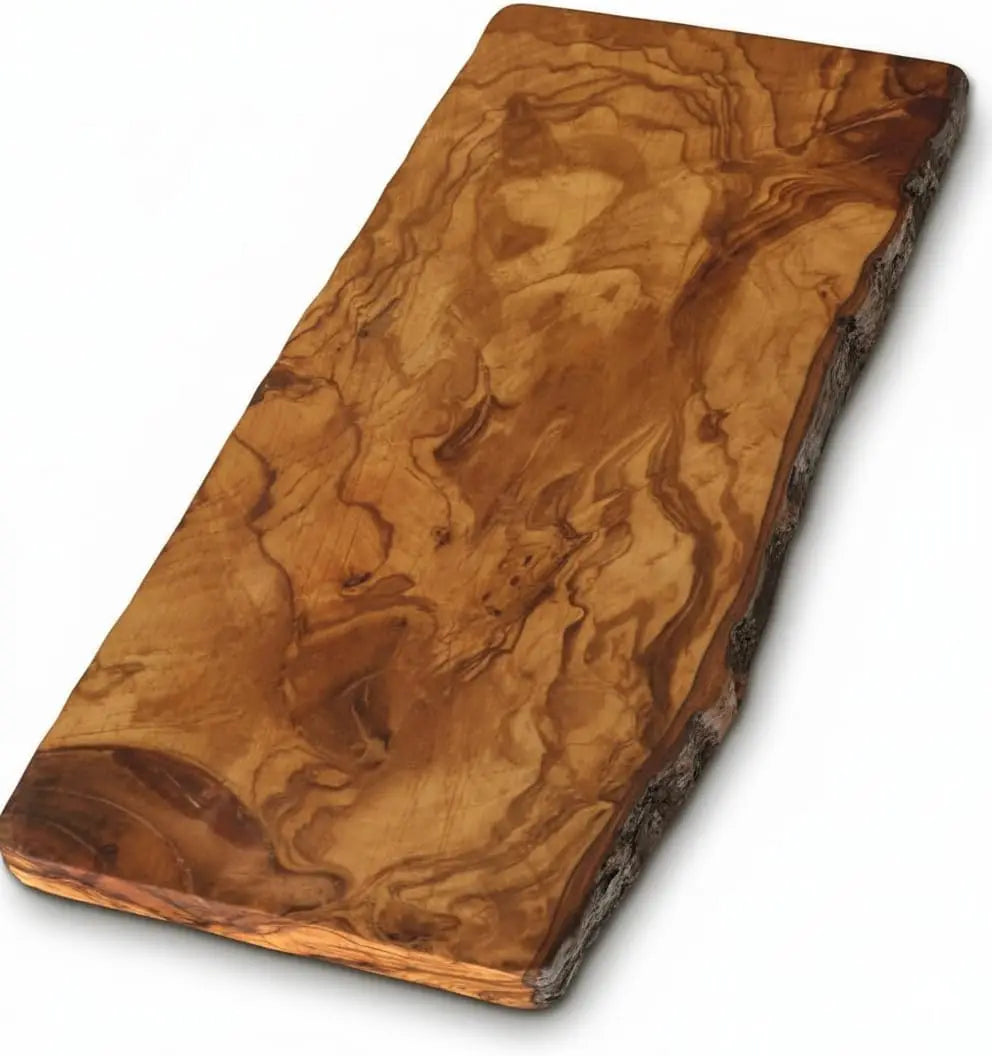 Live Edge Olive Wood Cutting Board 16"L X 7"W X 0.75"TH R