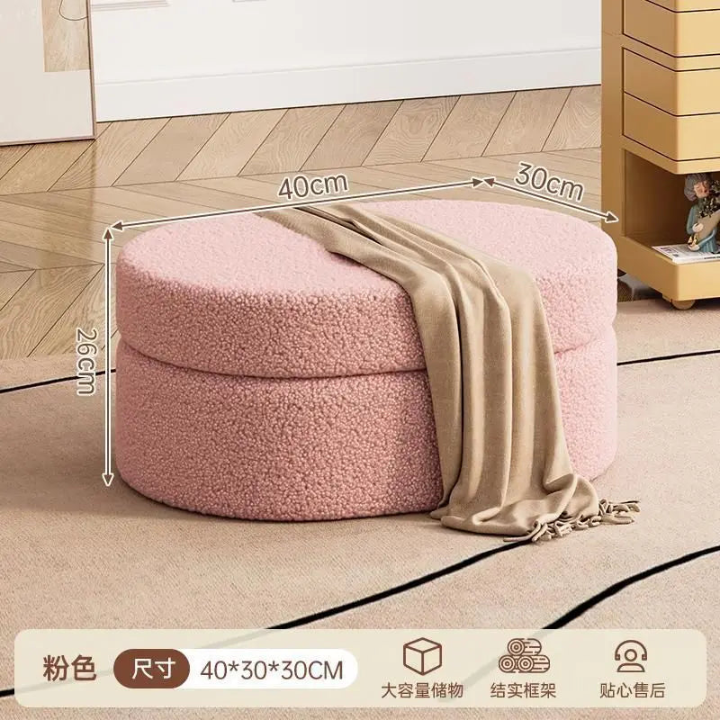 Small Stool Storage Box Hidden Storage Vanity Bench