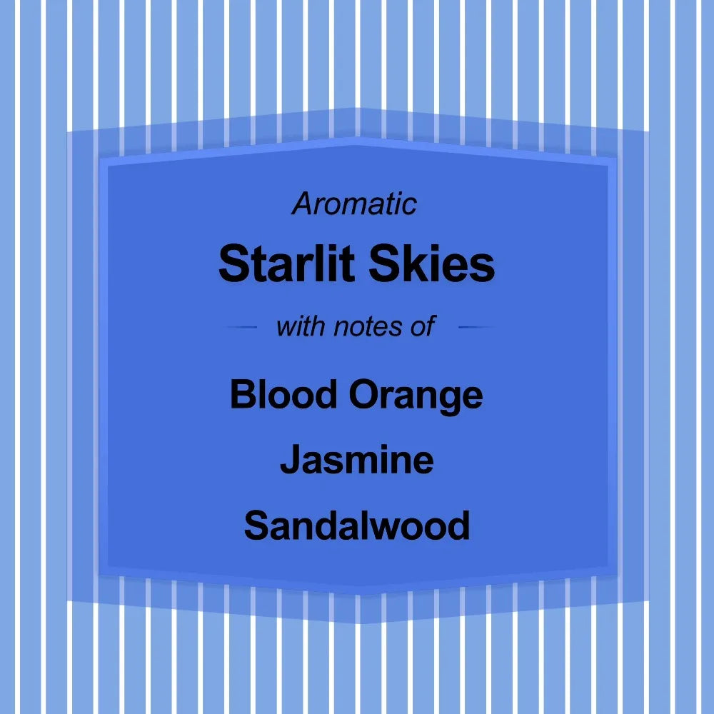 3 Wick Textured Wrapped Starlit Skies Scented Candle 14 oz