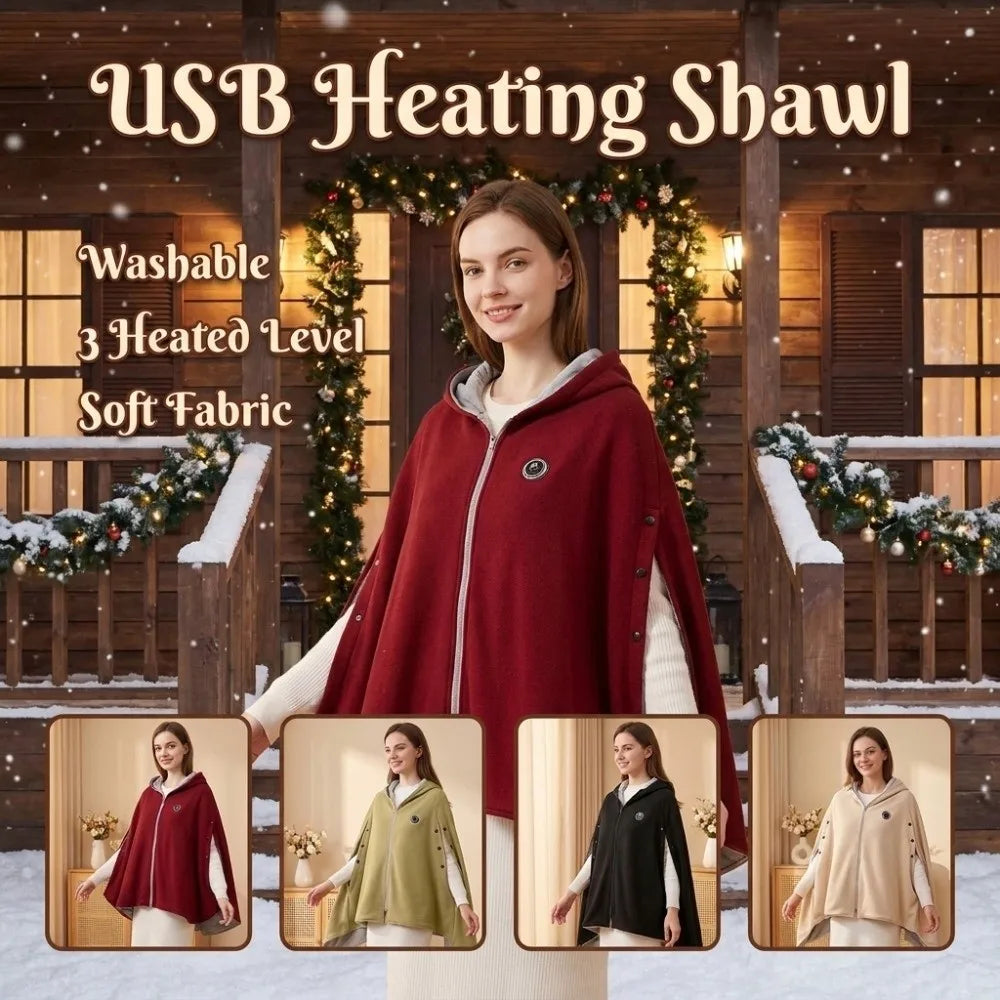 3 Heated Level USB Heating Shawl Washable USB Powered Car-mounted
