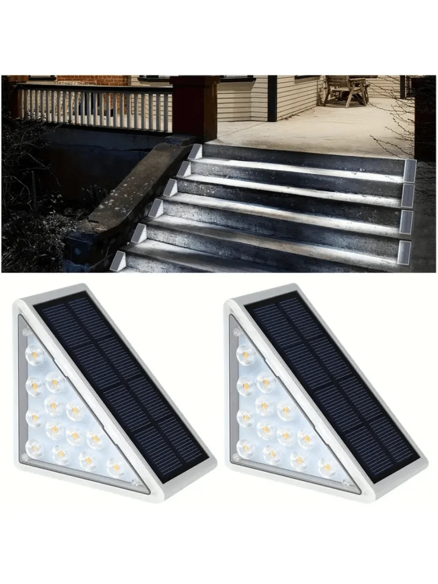 2PC Solar Outdoor Staircase Lights