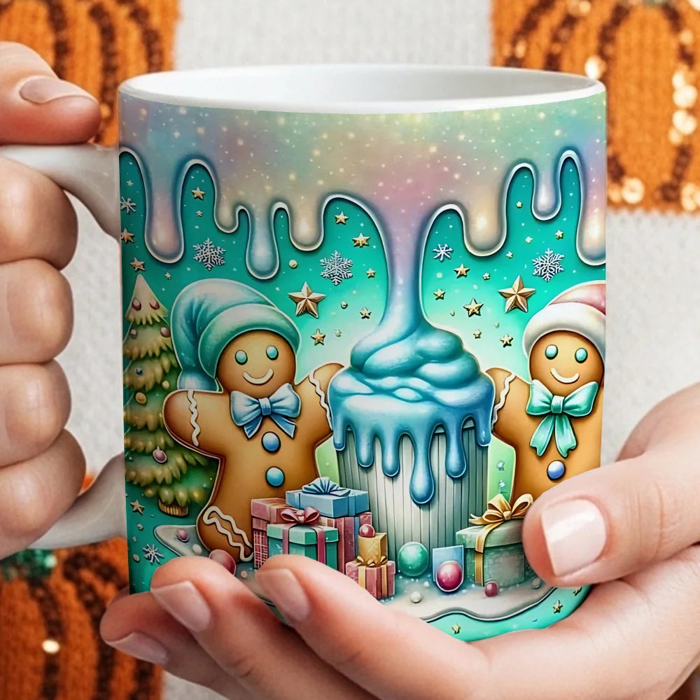 1pc Gingerbread for Man & Icing Ceramic Coffee Mug