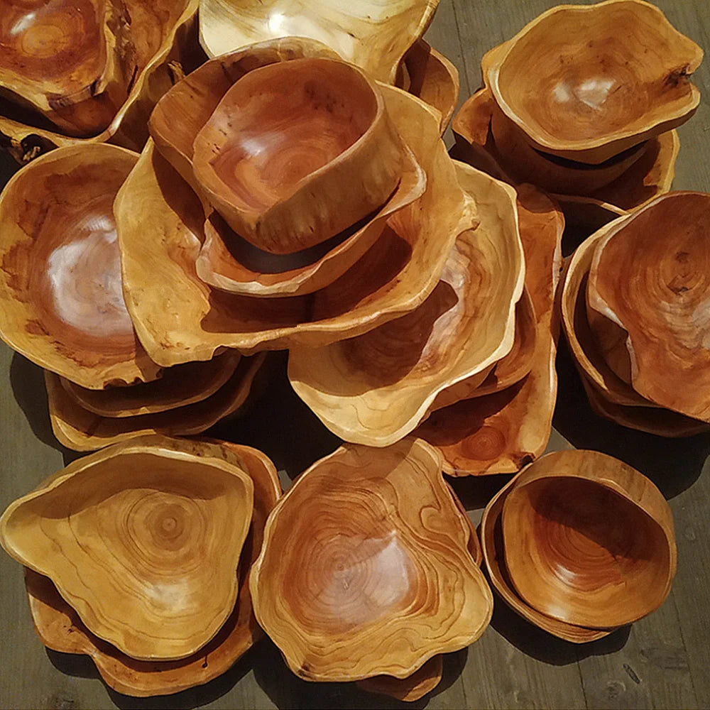 Handmade Wooden Storage Bowl, Natural Root Wood