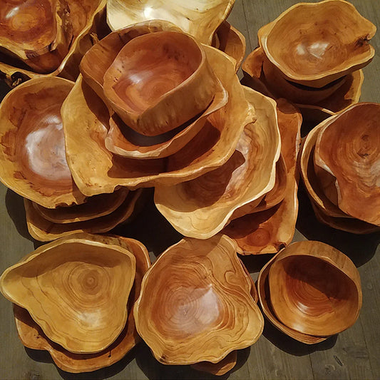Handmade Wooden Storage Bowl, Natural Root Wood