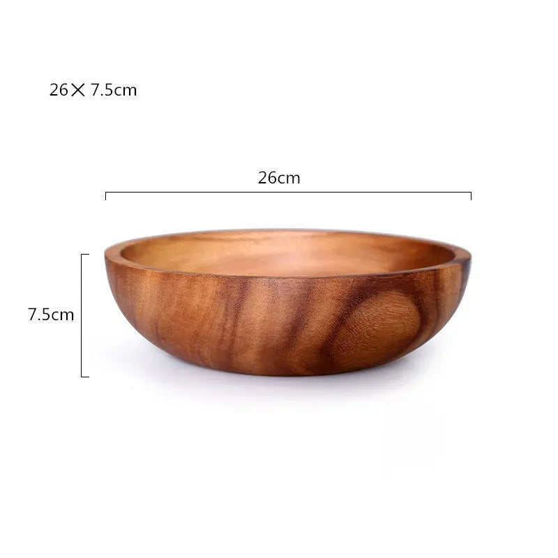 Acacia Wooden Salad Bowls Large Spoon Forks