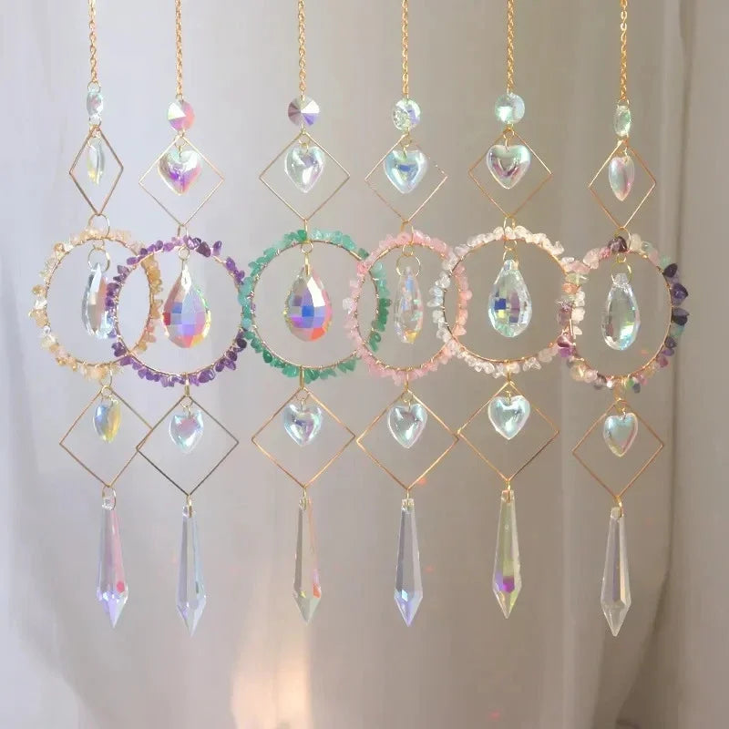 40cm Crystal Wind Chimes Prism Sun Catcher