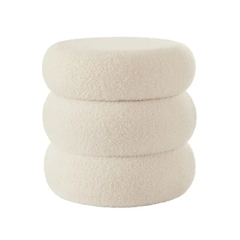 Boucle Cloud Storage Ottoman, Cream Color