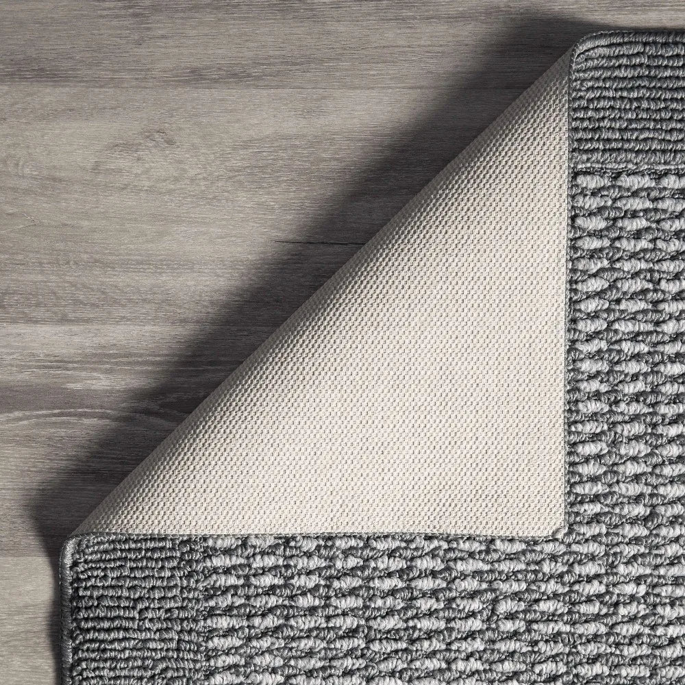 Gray Border Indoor Accent Rug, 1'8"x2'6",Fast Delivery