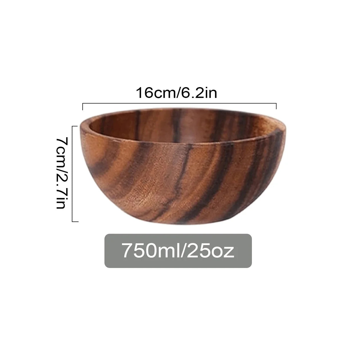 Acacia Wood Multipurpose Serving Bowl for Serving Salads, Snacks, Fruits and more
