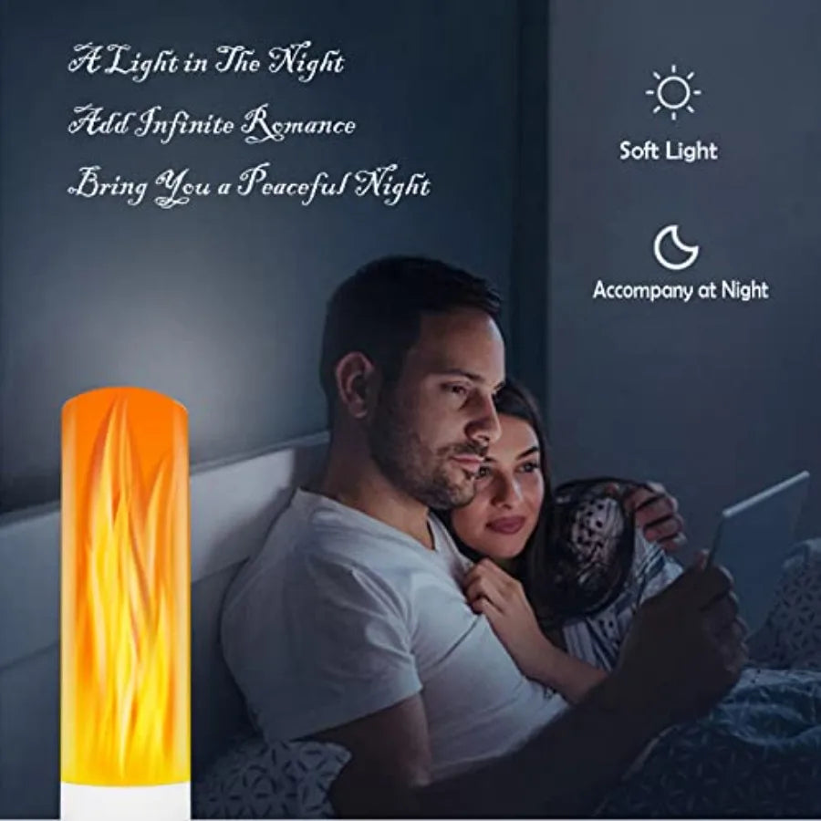 USB LED Flame Effect Light USB Flame Candle Bulb Flameless Tea Lights