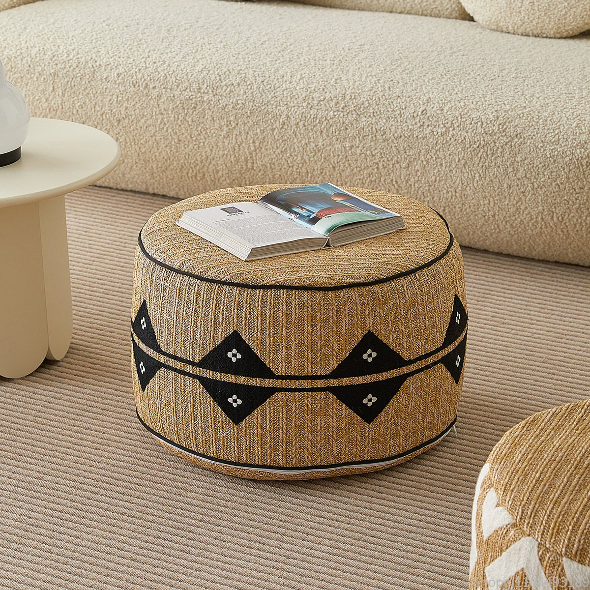 Bohemian Moroccan Pouf Ottoman