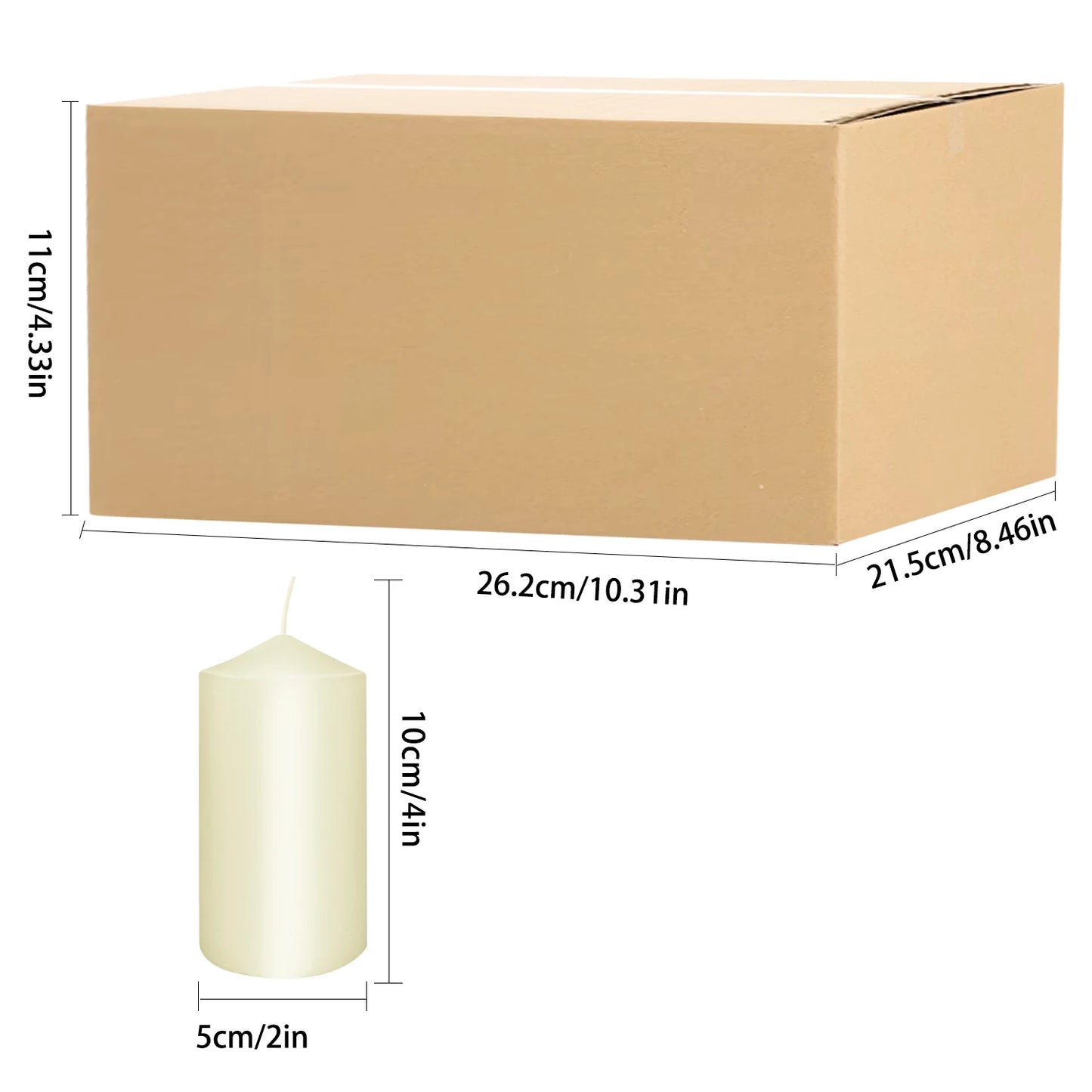 20 2-Inch Pillar Wax, Hand Poured