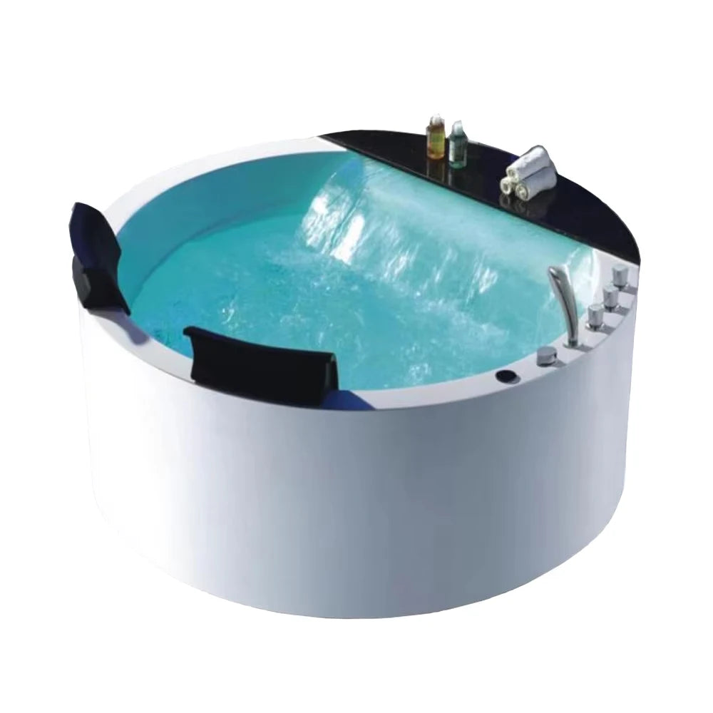 Round Whirlpool Bathtub Acrylic Hydromassage Waterfall  Hot Tub