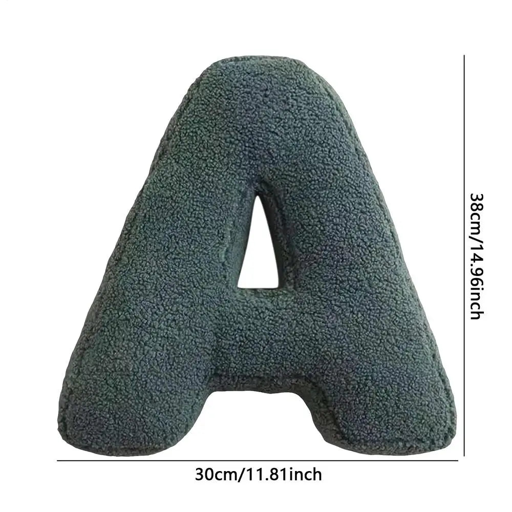 Soft Initial Throw Cushion Plush English Alphabet Pillow A to Z