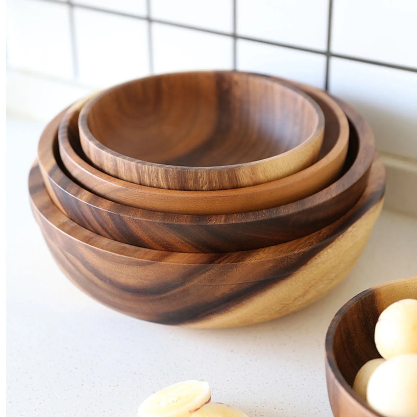 Natural Wooden Bowl Japanese