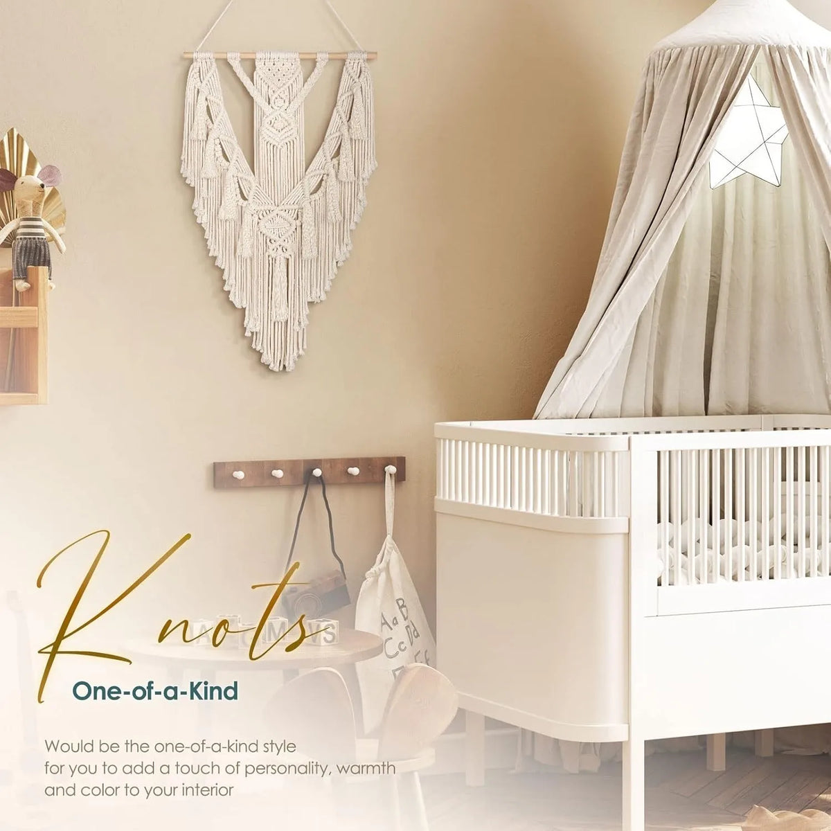 Macrame Wall Hanging Tapestry With Tassel,