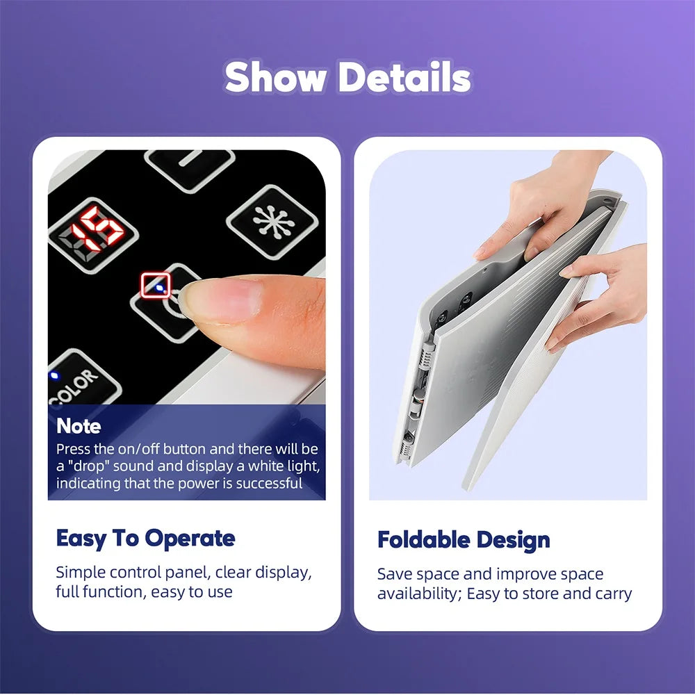 Foldable 7 Color LED Photon Facial Body Beauty Machine