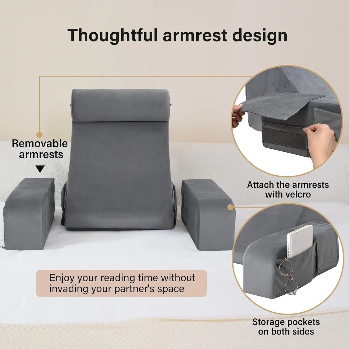 Bedrest Back Pillow for Reclining/Gaming/Resting/Watching TV,